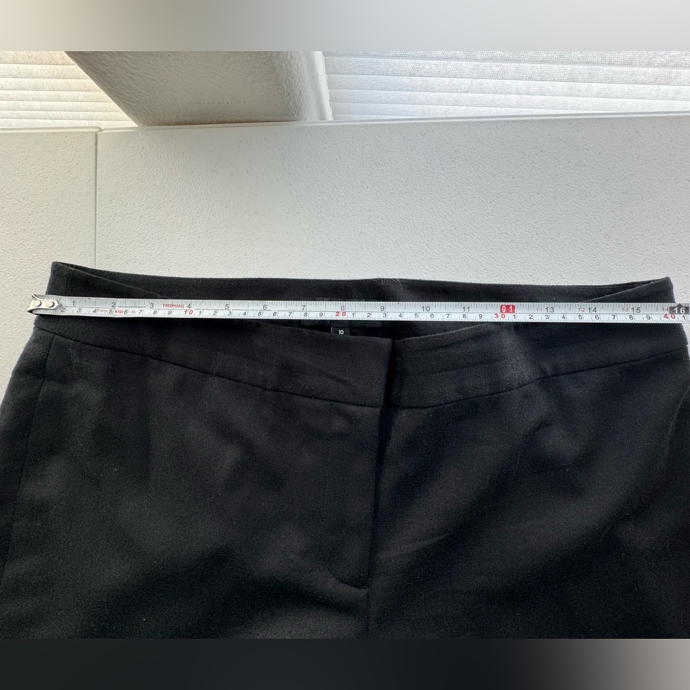 Talbots Black Marzotto Italian Wool Blend Beaded Hem Ankle Pants Size 10 - Picture 5 of 8